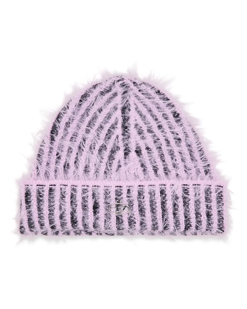 Diesel Gerippte Vanisé-Mütze - Mützen - Unisex - Violett Violett