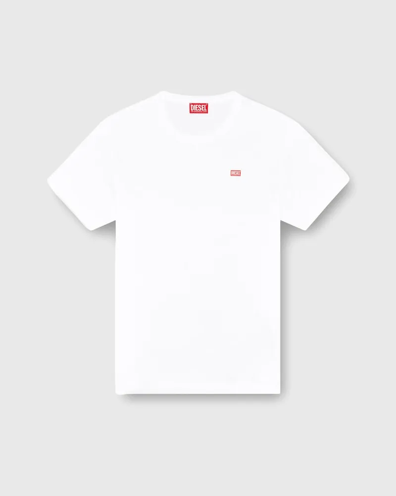 Diesel T-Shirt aus merzerisierter Baumwolle - T-Shirts - Herren - Weiss Weiss