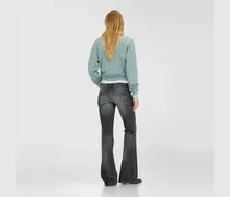Bootcut Jeans Low Waist D-Hush, Schwarz/Dunkelgrau, Reißverschluss