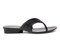 Künstlerisch gestaltete Flip-Flops aus Melflex - Sandalen - Damen - Schwarz