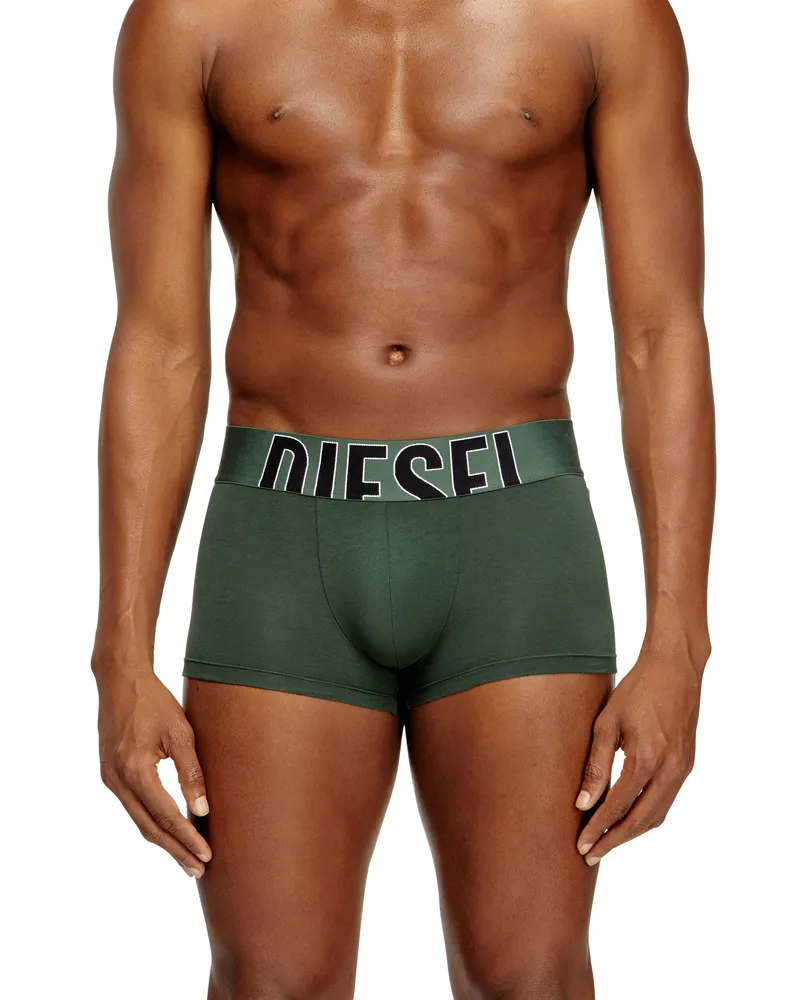Diesel Dreierpack Boxershorts aus Stretch-Baumwolle mit ausgeschnittenem Logo - Boxershorts - Herren - Grün Grün