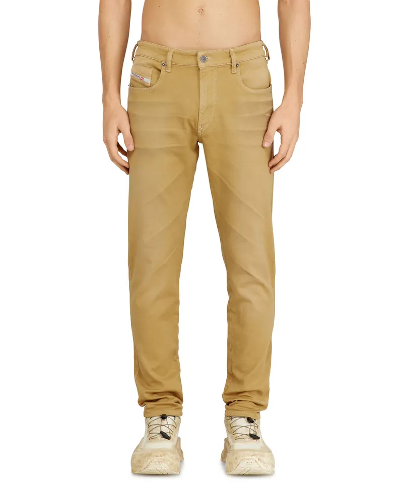 Diesel Slim Regular Waist 2062 D-Strukt Joggjeans, Farbig, Reißverschluss Beige