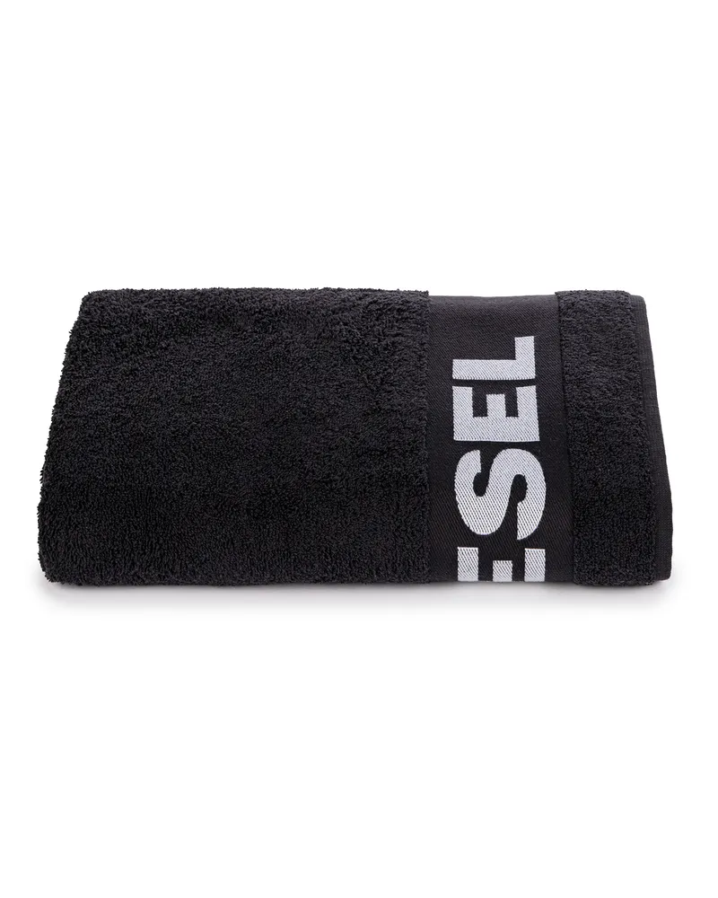 Diesel Tuch aus Baumwoll-Frottee mit Logo - Bath - Unisex - Schwarz Schwarz