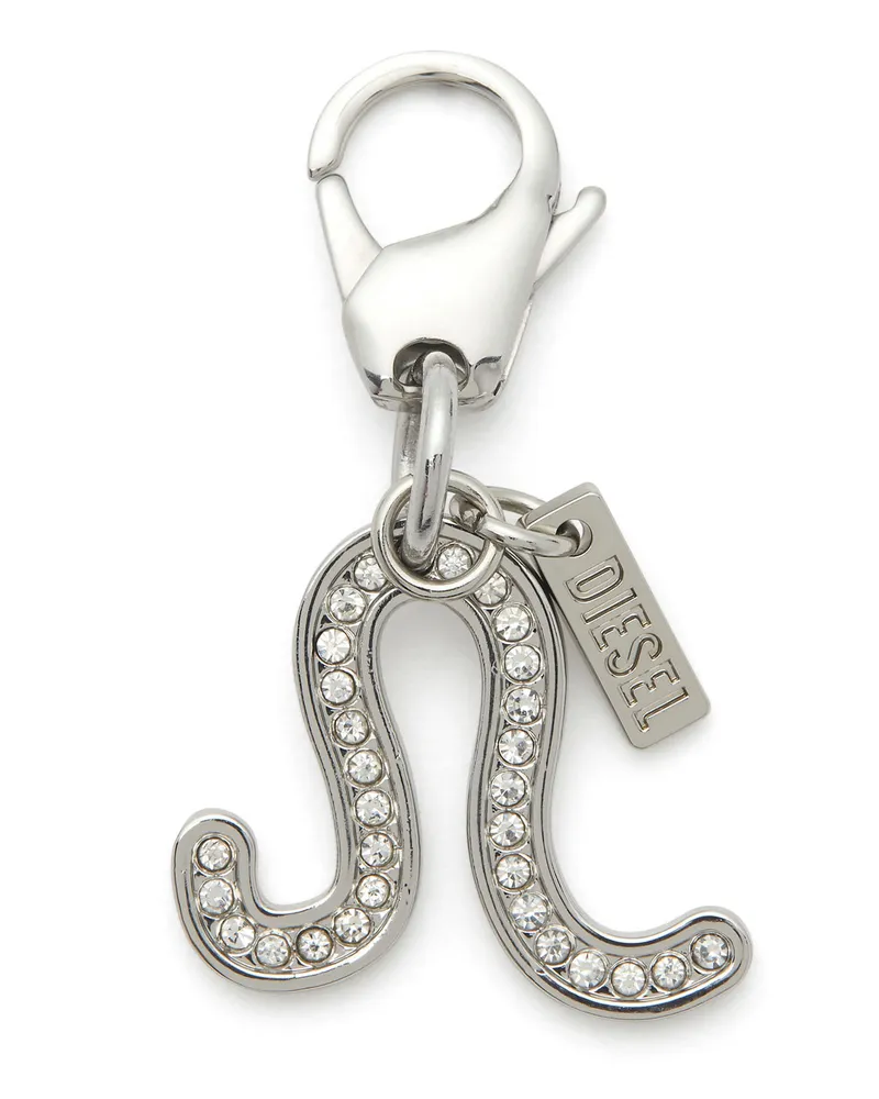 Diesel Metallanhänger Sternzeichen Löwe mit Strasssteinen - Charms und Schlüsselanhänger - Unisex - Silber Silber