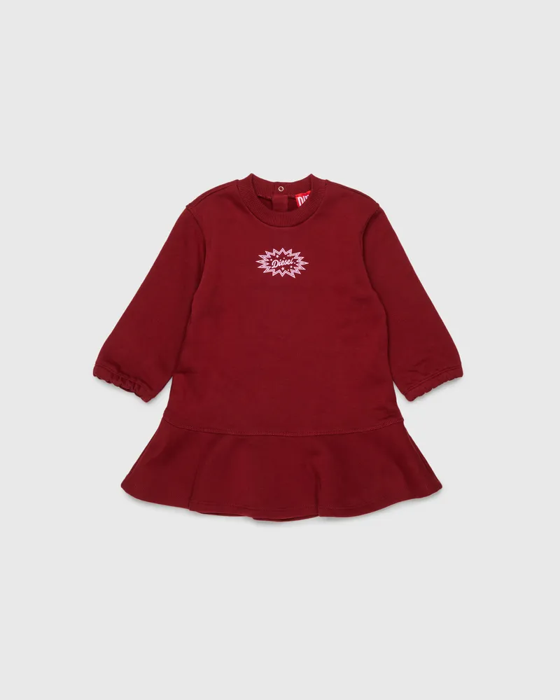 Diesel Sweatshirt-Kleid mit Rüschenabschluss - Kleider - Damen - Rot Rot