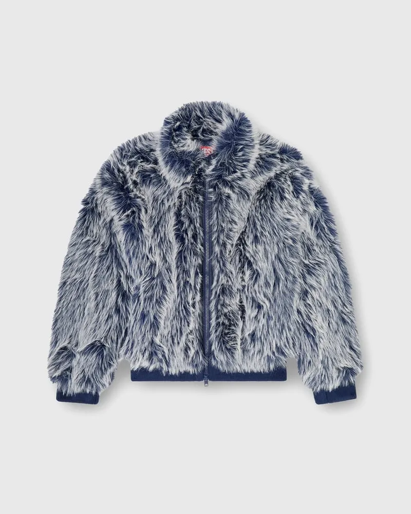 Diesel Flauschige Winterjacke - Winterjacken - Herren - Blau Blau