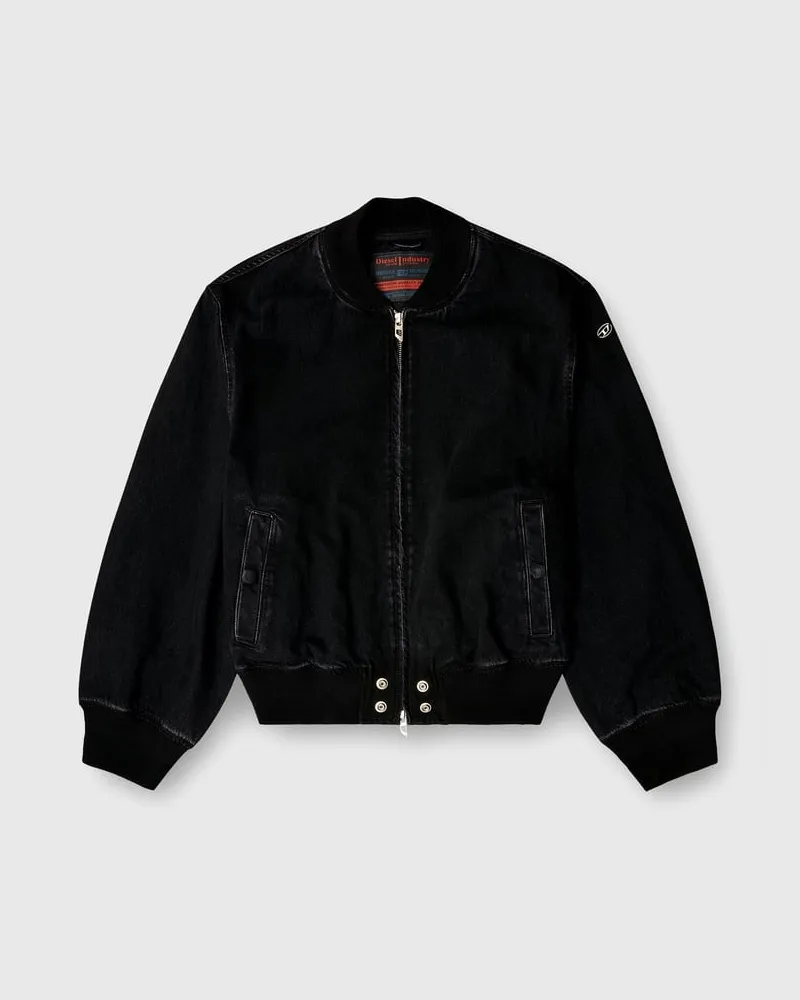 Diesel Bomberjacke aus Denim - Denim jacken - Unisex - Schwarz Schwarz