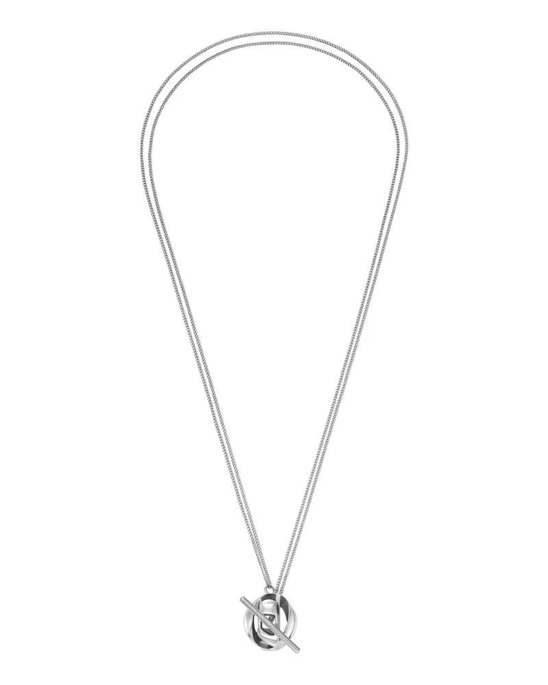Diesel Halskette mit Anhänger aus Edelstahl - Halsketten - Unisex - Silber Silber