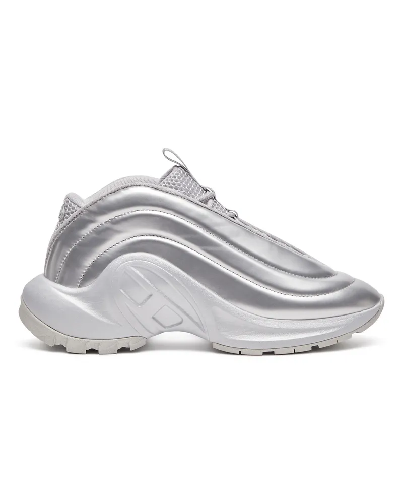 Diesel S-D-Runner-Schlupfsneakers mit Oval D-Spann - Sneakers - Unisex - Silber Silber