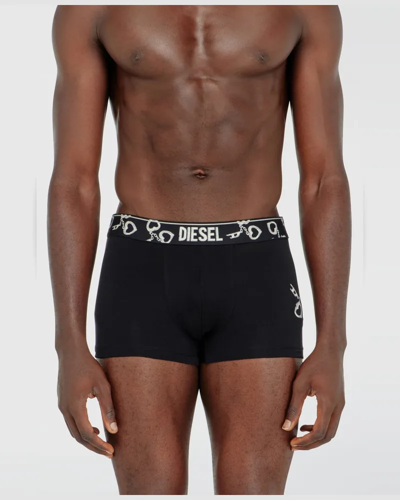 Diesel 3er-Pack Boxershorts mit Handschellen-Motiv - Boxershorts - Herren - Schwarz Schwarz