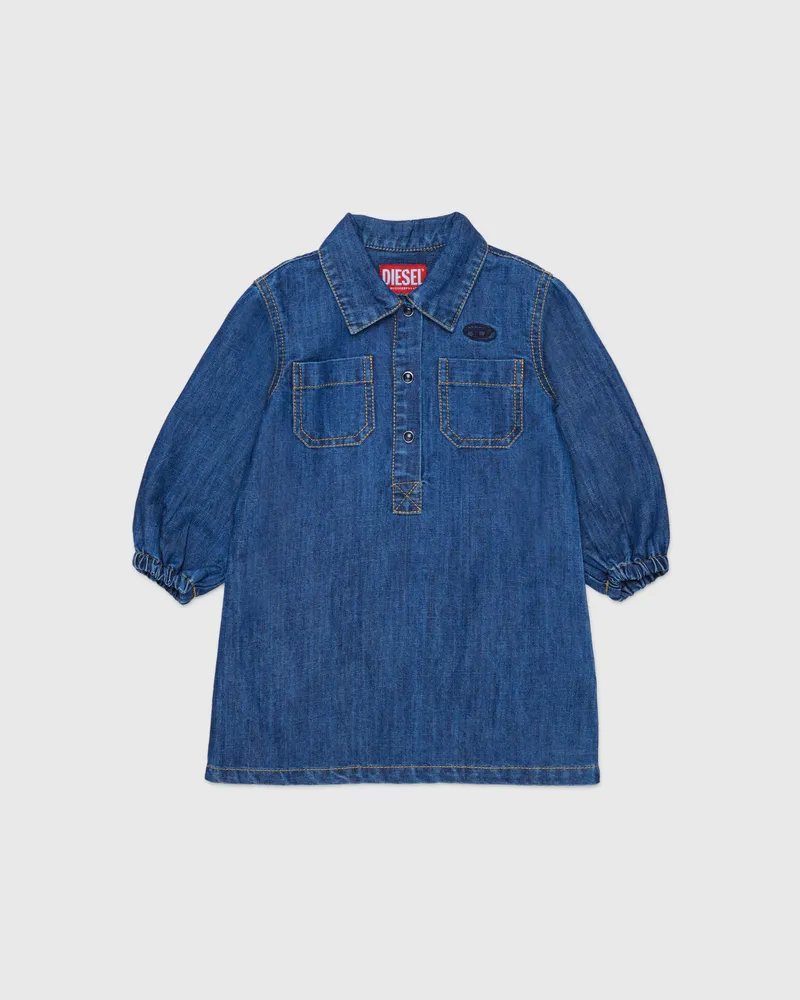 Diesel Jeanskleid mit Oval D Logo-Stickerei - Kleider - Damen - Blau Blau
