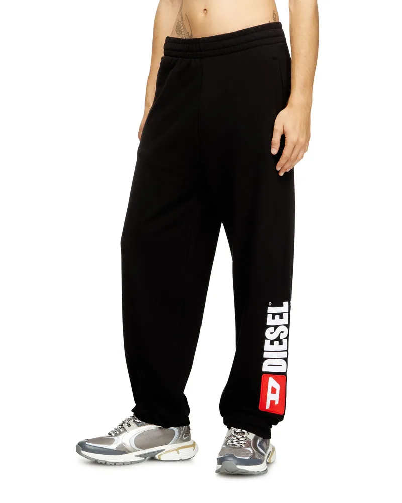 Diesel Baumwoll-Jogginghose mit Diesel-Aufnäher - Hosen - Herren - Schwarz Schwarz