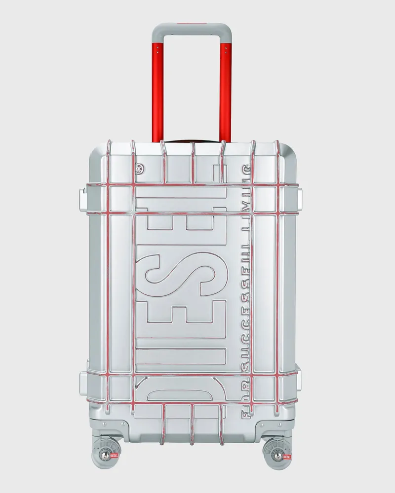 Diesel Robuster Koffer Größe M - Handgepäck Koffer - Unisex - Silber Silber