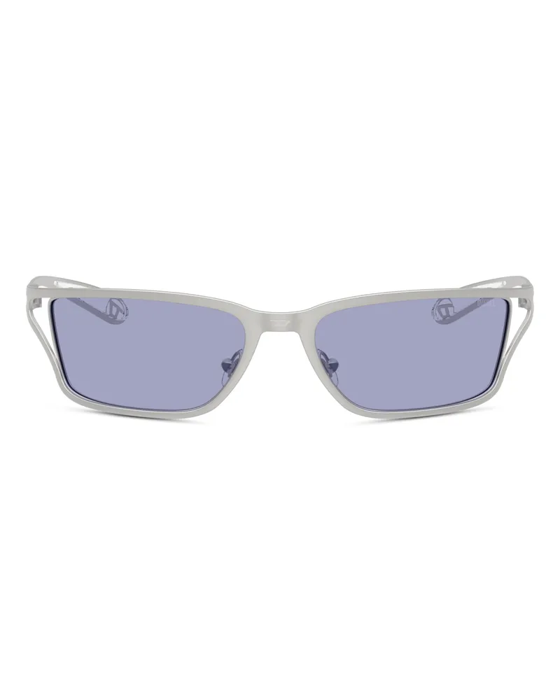 Diesel Rechteckige Sonnenbrille - Sonnenbrille - Unisex - Grau Grau