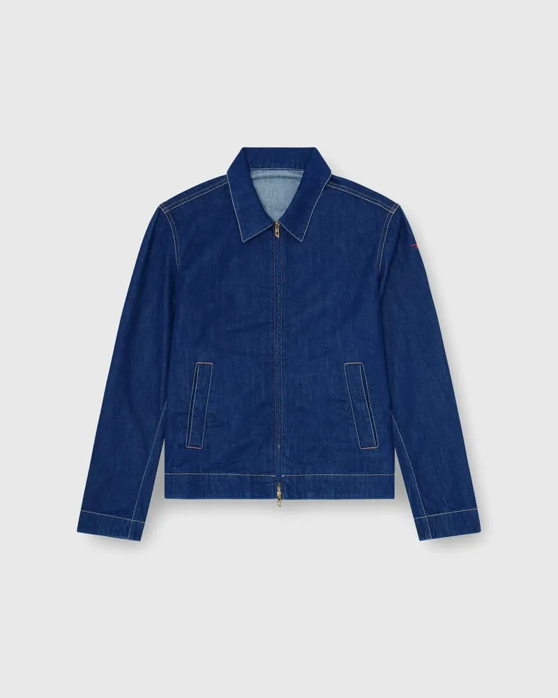 Diesel Coach-Jacke aus rinse denim - Denim jacken - Herren - Blau Blau