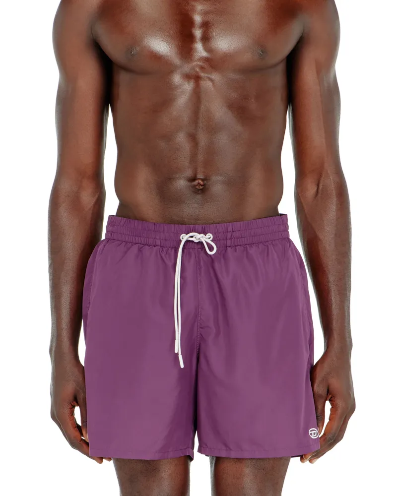 Diesel Badeshorts mit metallischem Oval D Logo - Badeshorts - Herren - Violett Violett