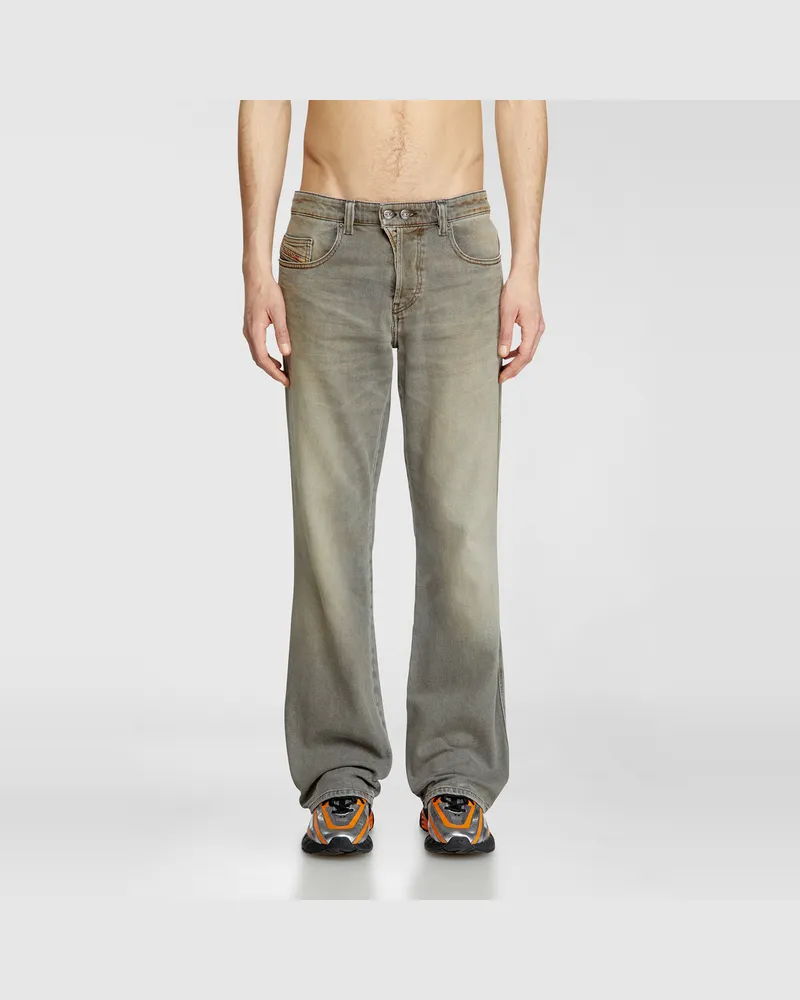 Diesel Bootcut Jeans Regular Waist 1998 D-Buck, colored, Knopfverschluss Grau