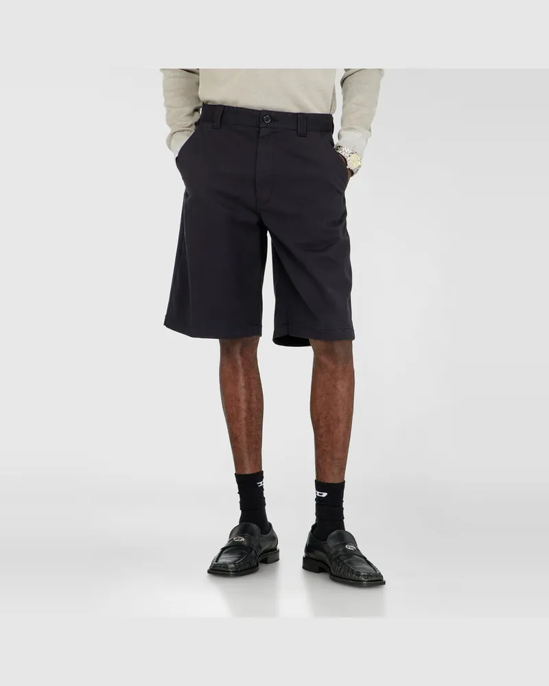 Diesel Baumwollshorts mit Stonewash-Behandlung - Kurze Hosen - Herren - Schwarz Schwarz