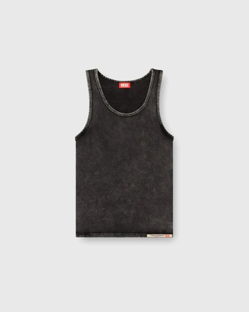 Diesel Tanktop mit Denim-Effekt - Oberteile - Herren - Schwarz Schwarz