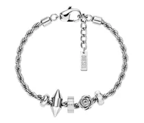 Armband mit Anhängern aus Edelstahl - Armbänder - Unisex - Silber
