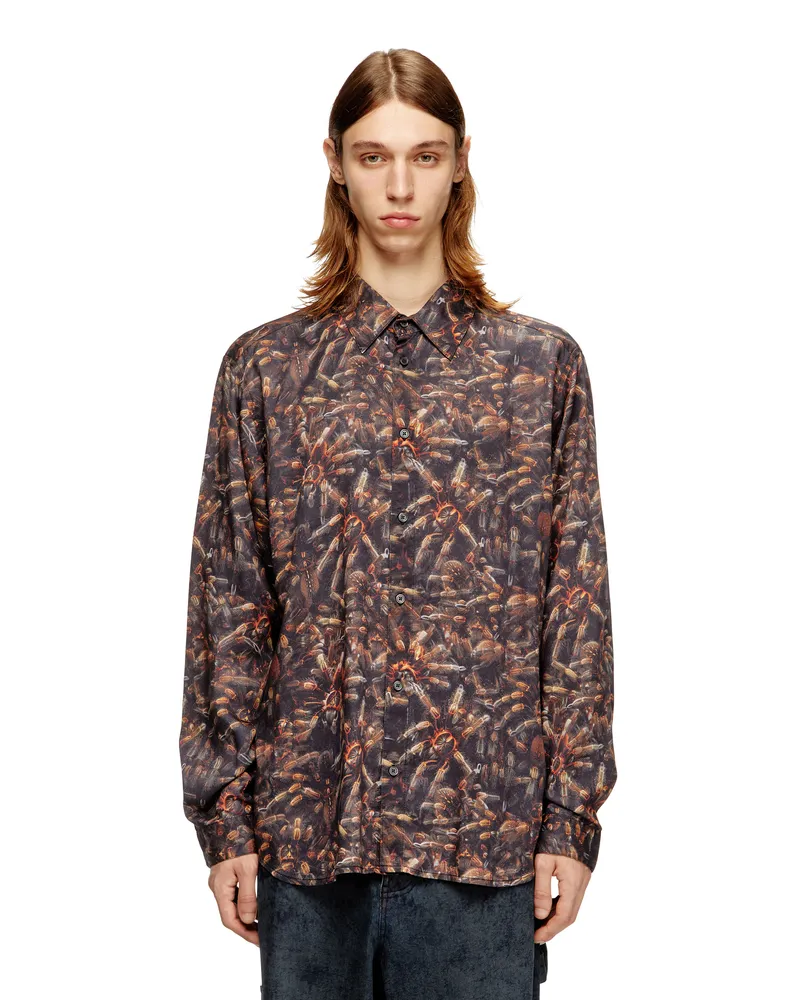 Diesel Lyocell-Hemd mit Allover-Print - Hemden - Herren - Bunt Bunt