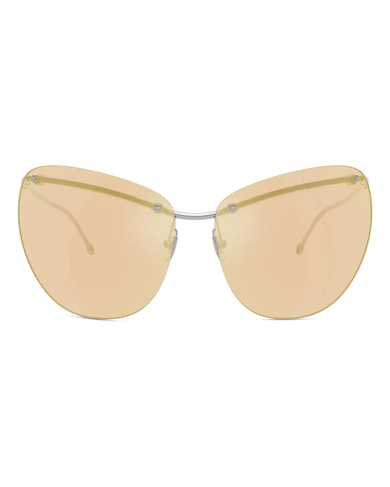 Diesel Sonnenbrille in Wraparound-Form - Sonnenbrille - Unisex - Braun Braun