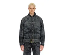 Biker-inspirierte Jeansjacke - Denim jacken - Herren - Grau