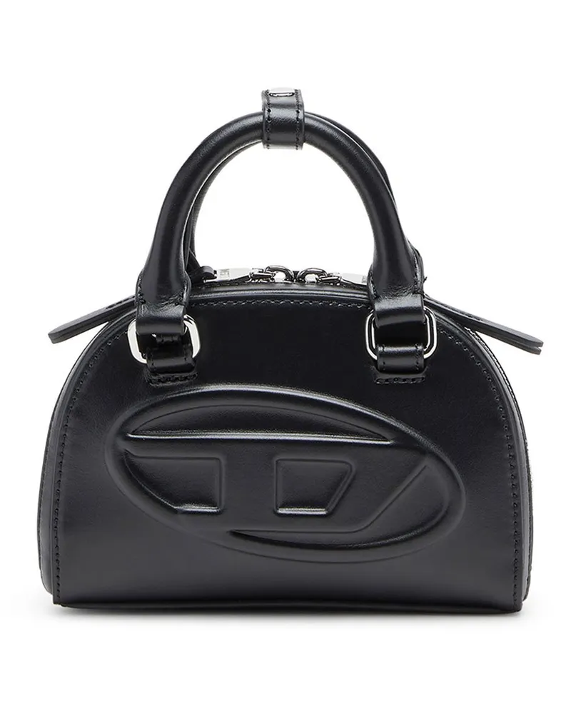 Diesel 1DR Dome-Mini-Umhängetasche aus Nappaleder - Schultertaschen - Damen - Schwarz Schwarz