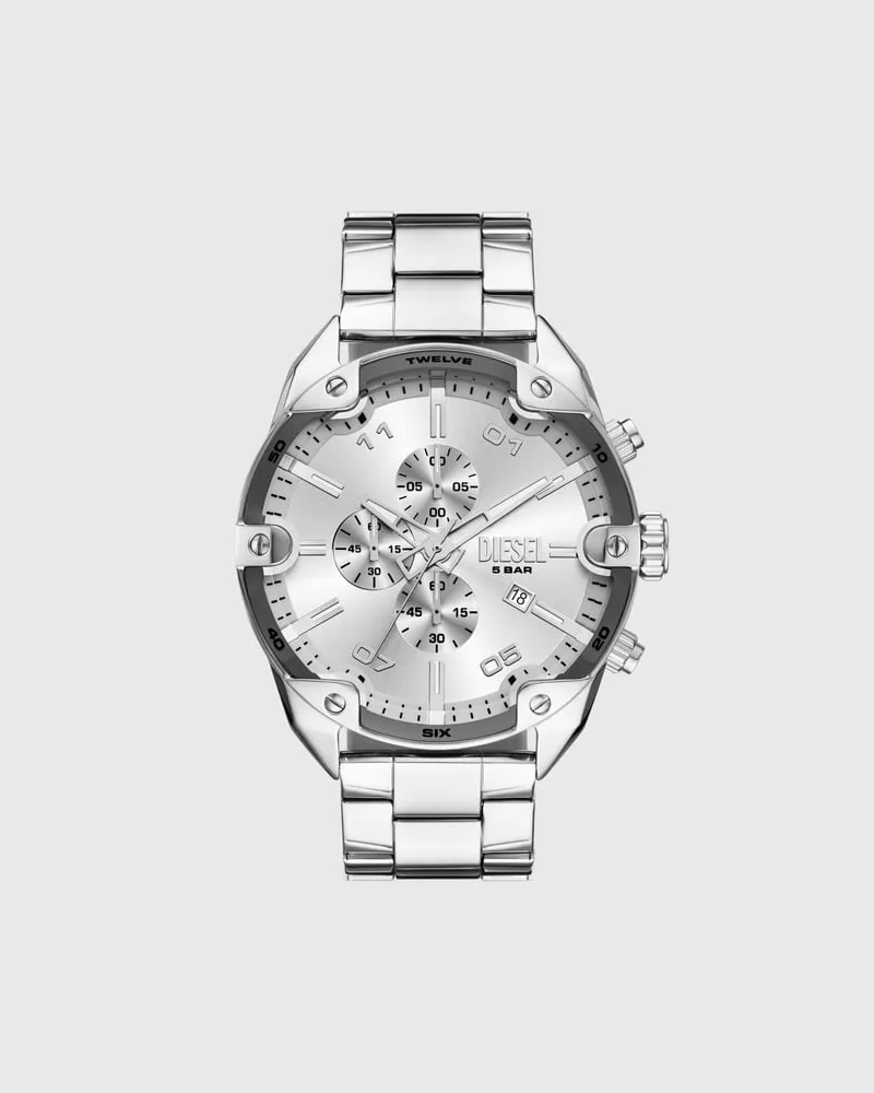 Diesel Spiked Chronograph Edelstahl - Uhren - Herren - Silber Silber