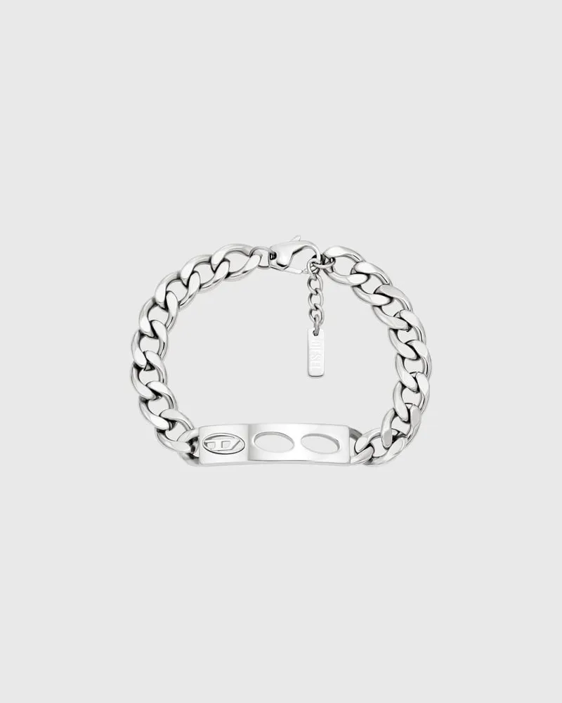 Diesel Edelstahl-ID-Armband - Armbänder - Unisex - Silber Silber