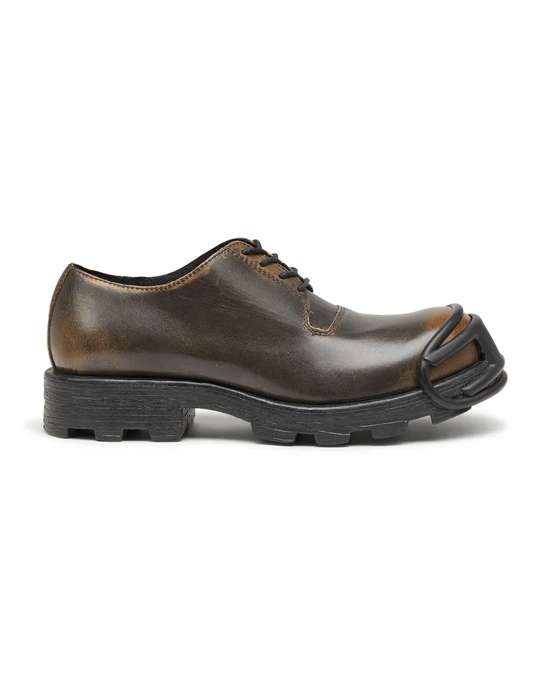 Diesel D-Hammer-Derbyschuhe aus gebürstetem Leder - Schnürschuhe und Clogs - Herren - Braun Braun
