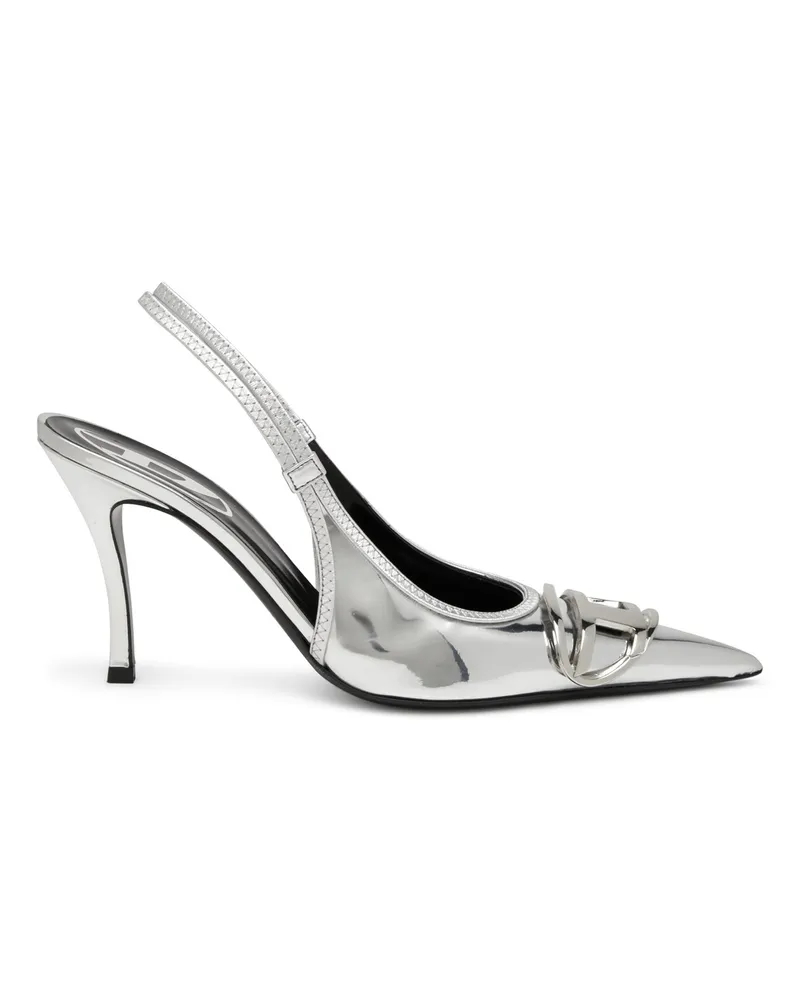 Diesel D-Venus-Slingback-Pumps mit Hochglanz-Finish - Pumps - Damen - Silber Silber