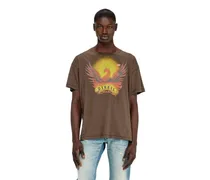 Reguläres T-Shirt mit Phönix-Print - T-Shirts - Herren - Braun