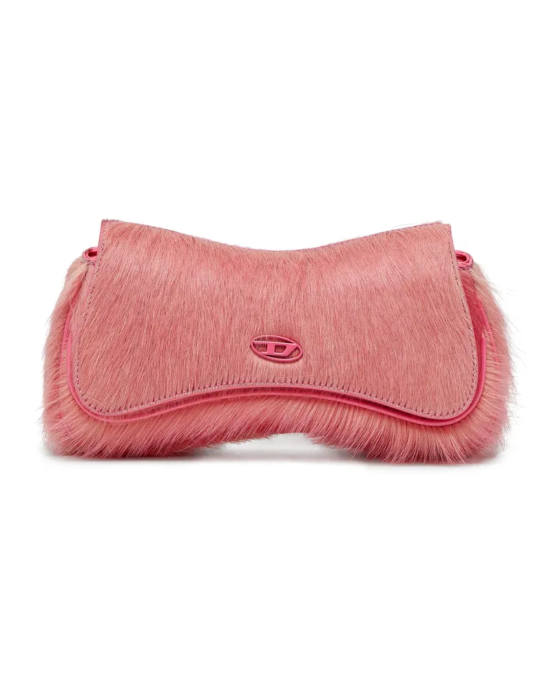Diesel Clutch aus farbigem, haarigem Leder - Abendtaschen - Damen - Rosa Rosa