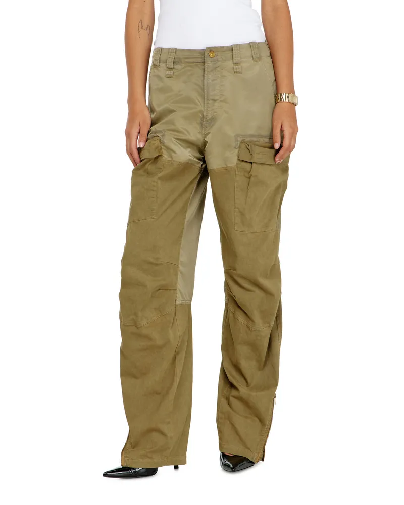 Diesel Cargo-Hose aus Baumwolle und Nylon - Hosen - Damen - Grün Grün