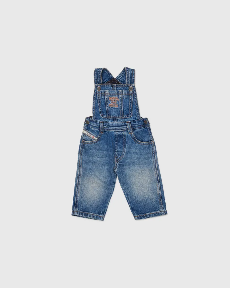 Diesel Denim-Latzhose mit Logo-Stickerei - Latzhosen - Unisex - Blau Blau