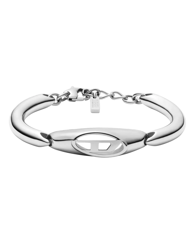 Diesel Edelstahl Armreif Armband - Armbänder - Unisex - Silber Silber