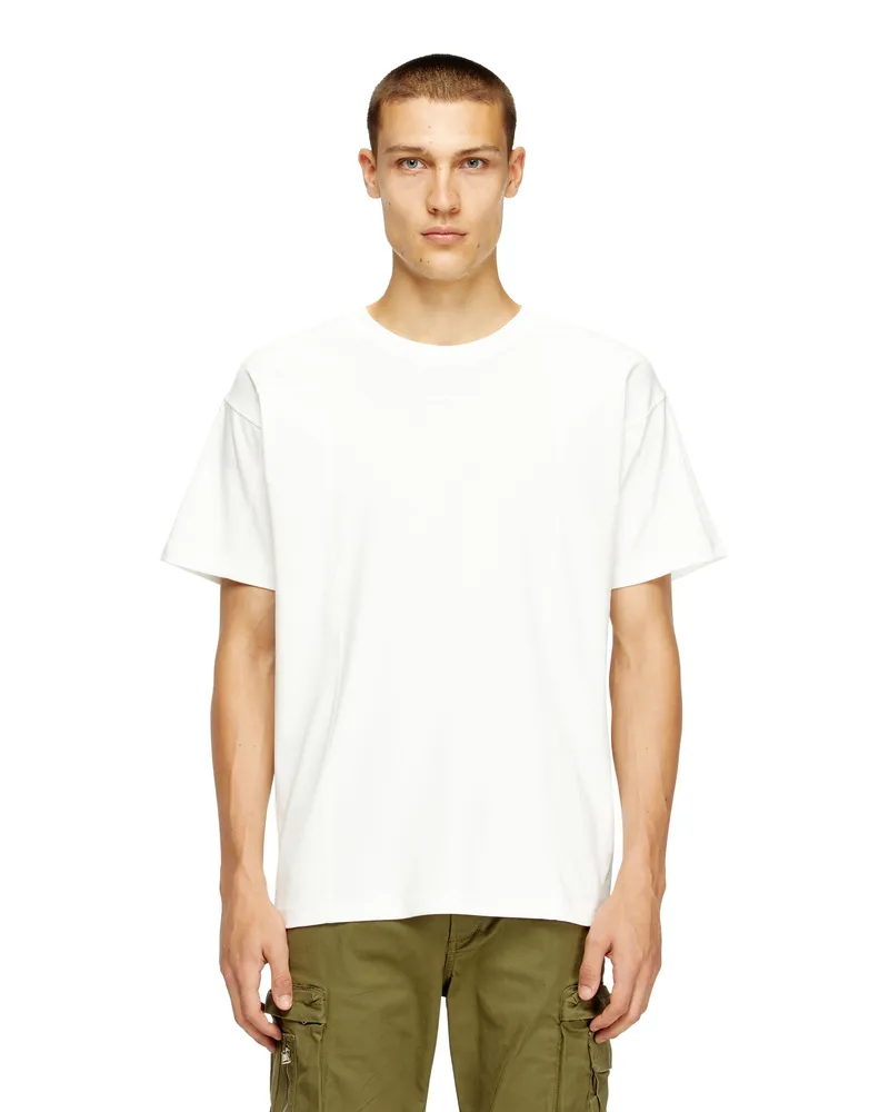 Diesel Kurzarm-T-Shirt mit Einsätzen - T-Shirts - Herren - Weiss Weiss