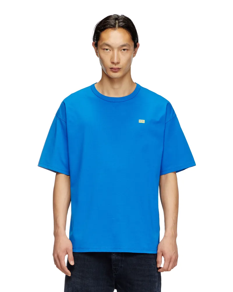 Diesel T-Shirt mit kleinem Logo - T-Shirts - Herren - Blau Blau