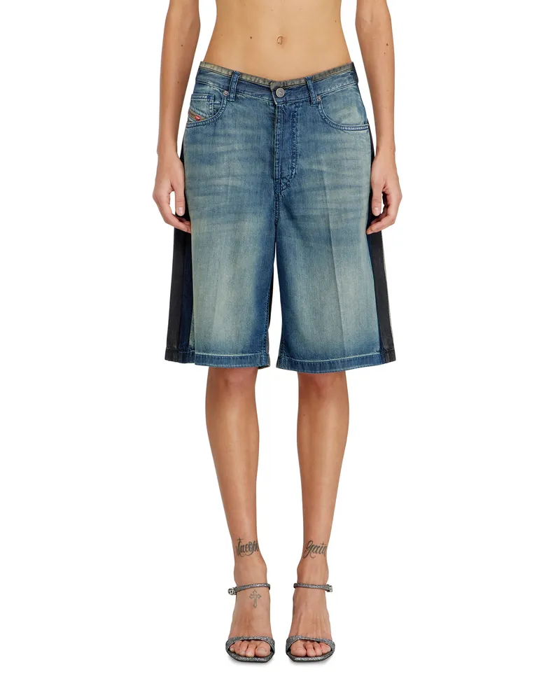 Diesel Bermuda-Jeansshorts in Kontrastwaschungen - Kurze Hosen - Damen - Blau Blau
