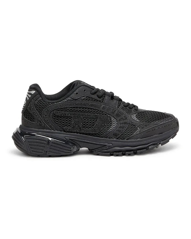 Diesel S-Pro-V-Dense - Mesh-Sneaker mit Kristallen - Sneakers - Damen - Schwarz Schwarz