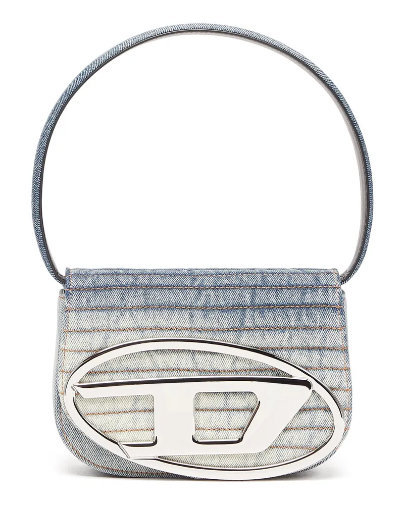 Diesel 1DR - Ikonische Schultertasche aus solarisiertem Denim - Schultertaschen - Damen - Bunt Bunt