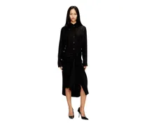 Midikleid mit verdrehtem Detail - Kleider - Damen - Schwarz