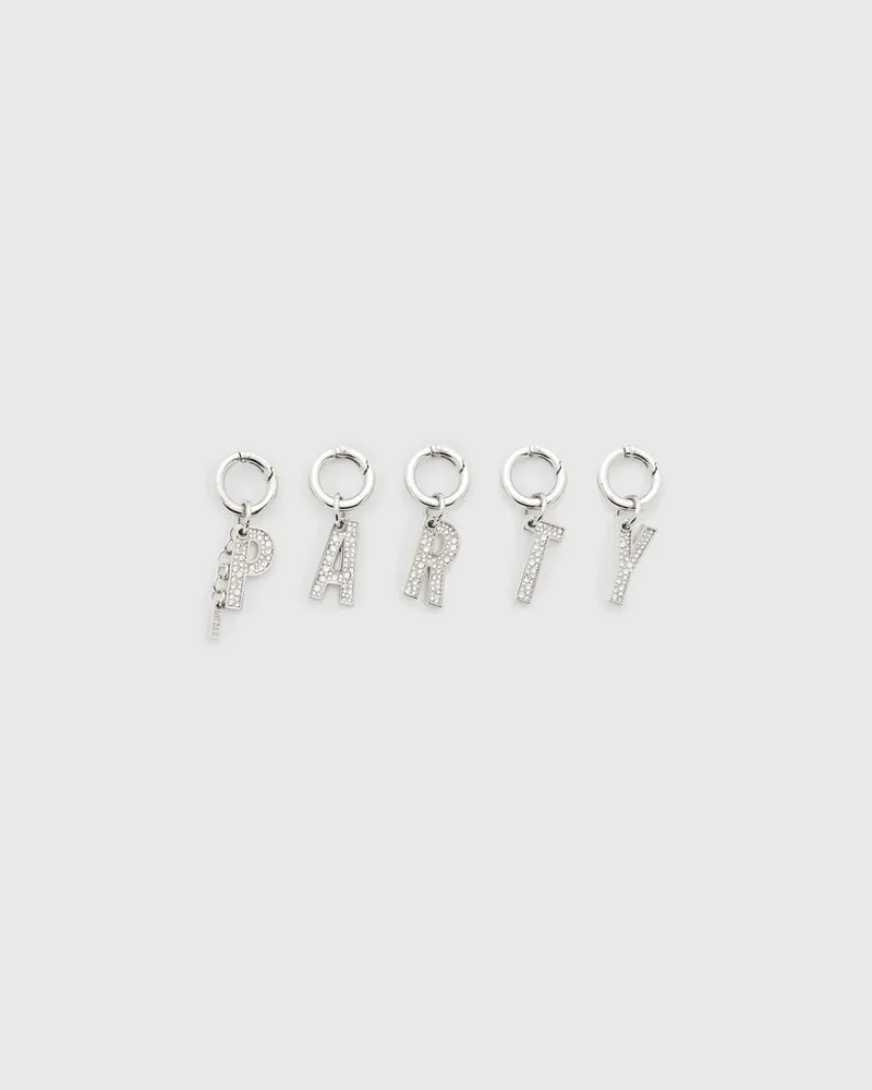 Diesel Metall-Party-Charms mit Strasssteinen - Charms und Schlüsselanhänger - Damen - Silber Silber