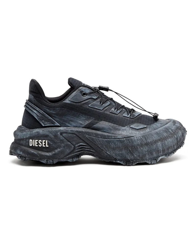 Diesel D-Cage-Distressed Chunky-Sneaker aus Ripstop - Sneakers - Herren - Schwarz Schwarz