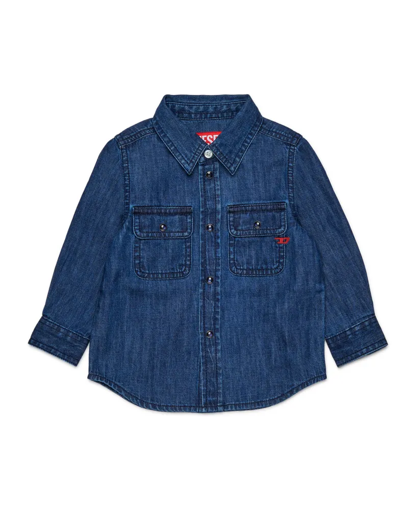 Diesel Jeanshemd mit aufgesetzten Taschen - Hemden - Herren - Blau Blau