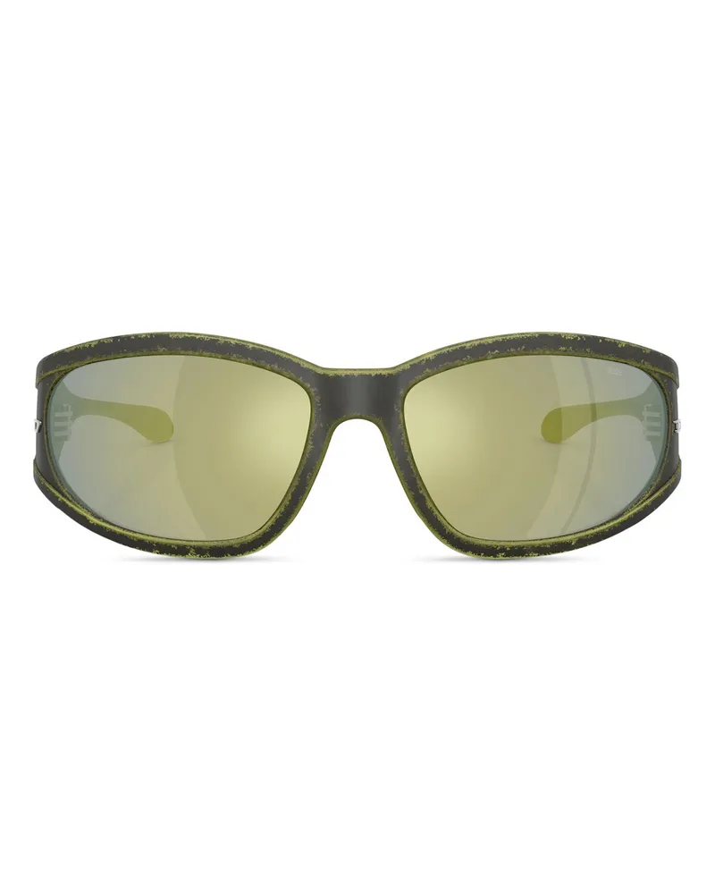Diesel Sonnenbrille aus acetat mit rechteckigen gläsern - Sonnenbrille - Unisex - Grün Grün
