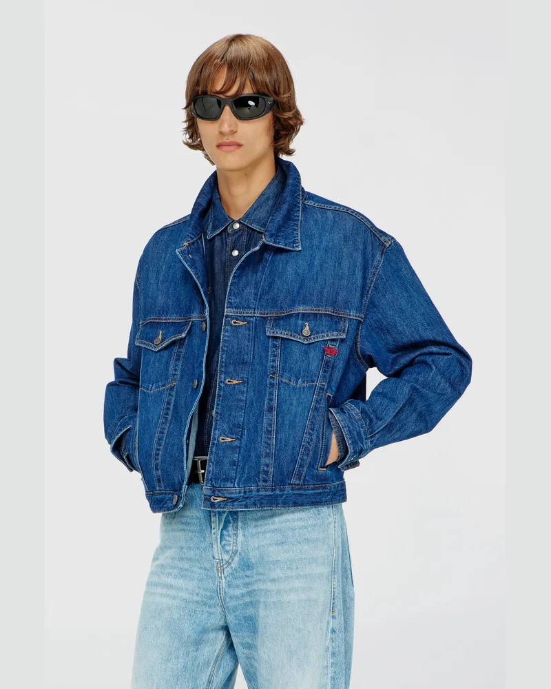 Diesel Truckerjacke aus Denim - Denim jacken - Herren - Blau Blau