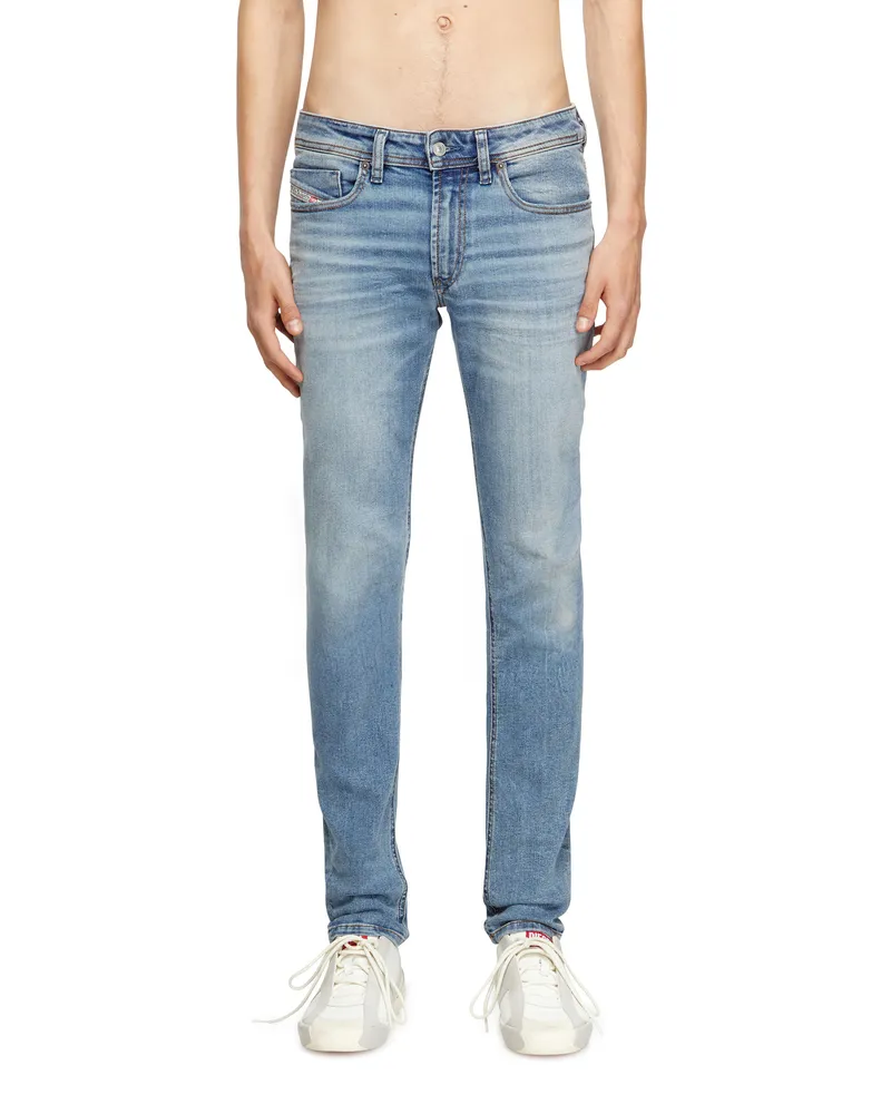Diesel Skinny Jeans Low Waist 1979 Sleenker, Hellblau, Reißverschluss Blau