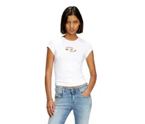 T-Shirt mit Cutout-Logo - T-Shirts - Damen - Weiss